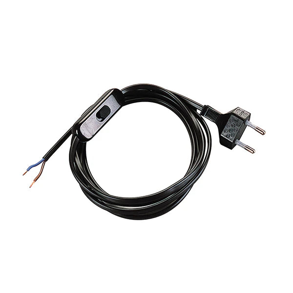 Cavo Abat-Jour 1,5M 2P Nero - Per Lampade e Illuminazione PolyPool Cavo Abat-Jour 1,5M 2P Nero - Per Lampade e Illuminazione PolyPool